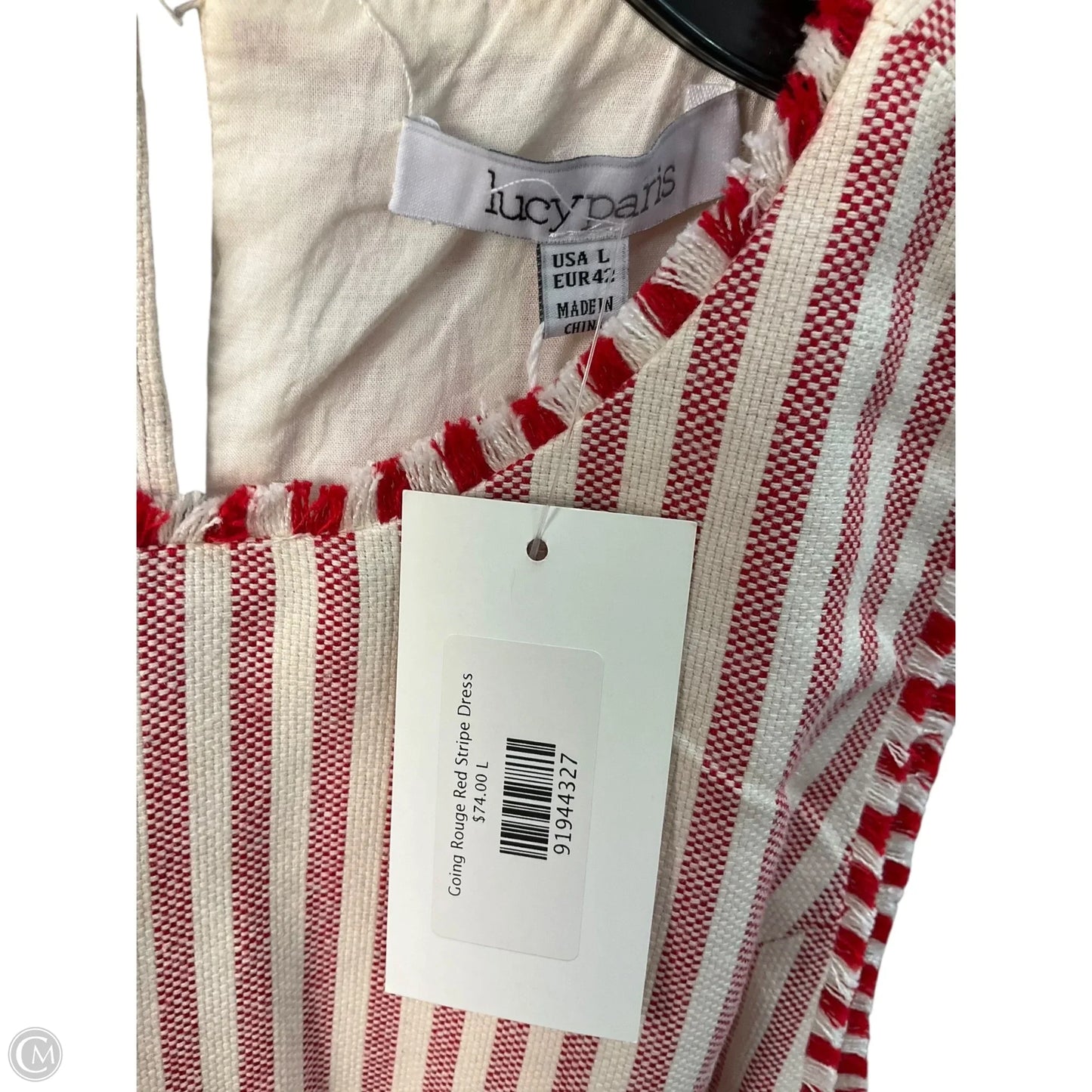 Dress Casual Midi By Lucy Paris In Striped Pattern, Size: L