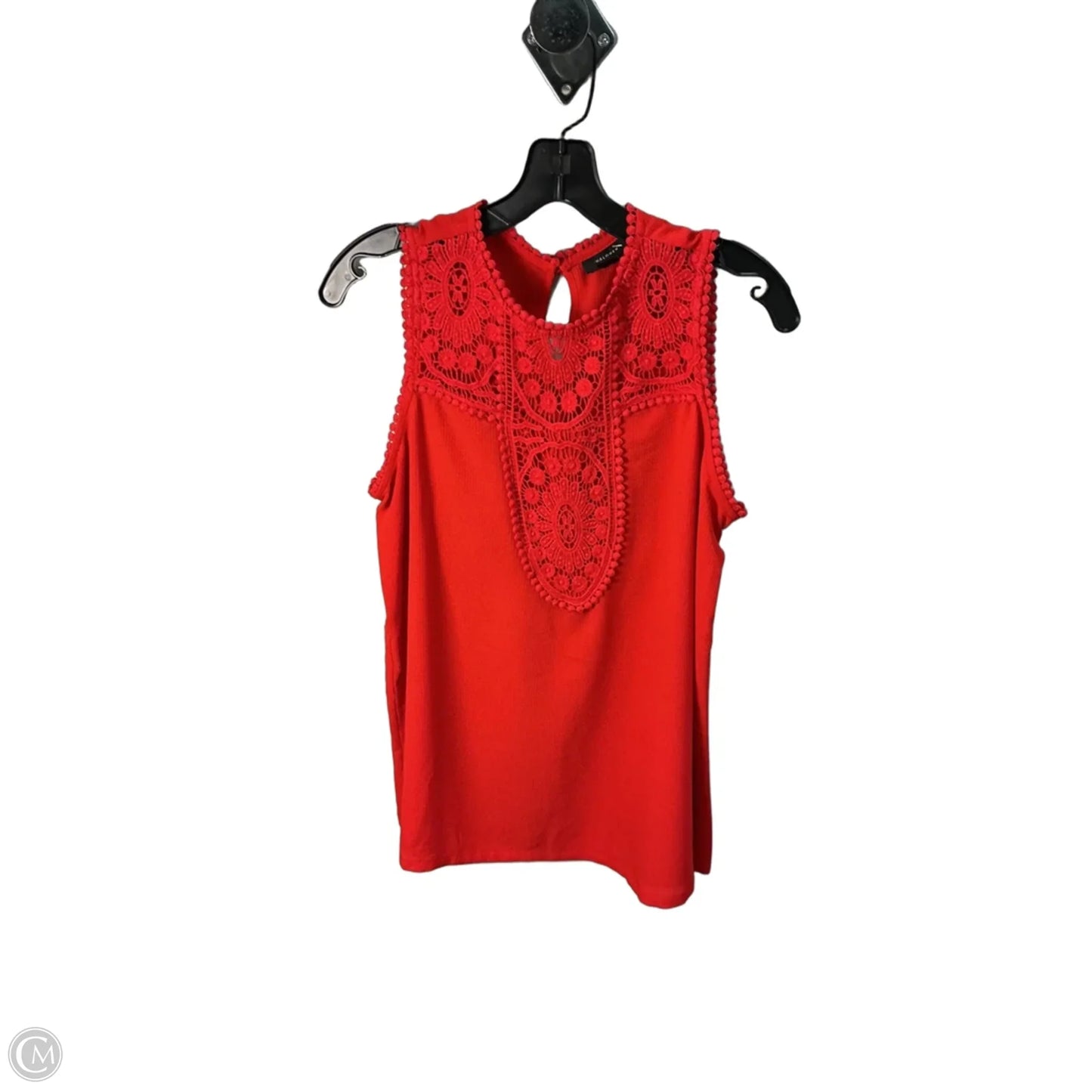 Top Sleeveless By Halogen In Red, Size: M