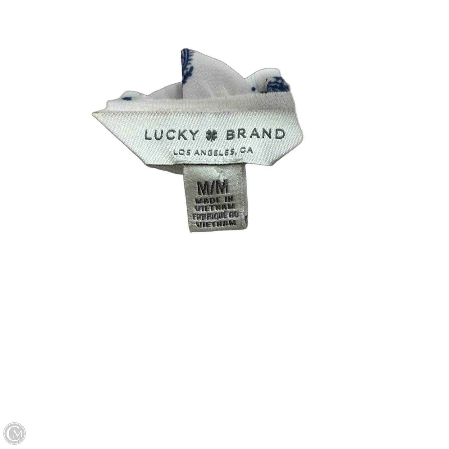 Top Long Sleeve By Lucky Brand In White, Size: M