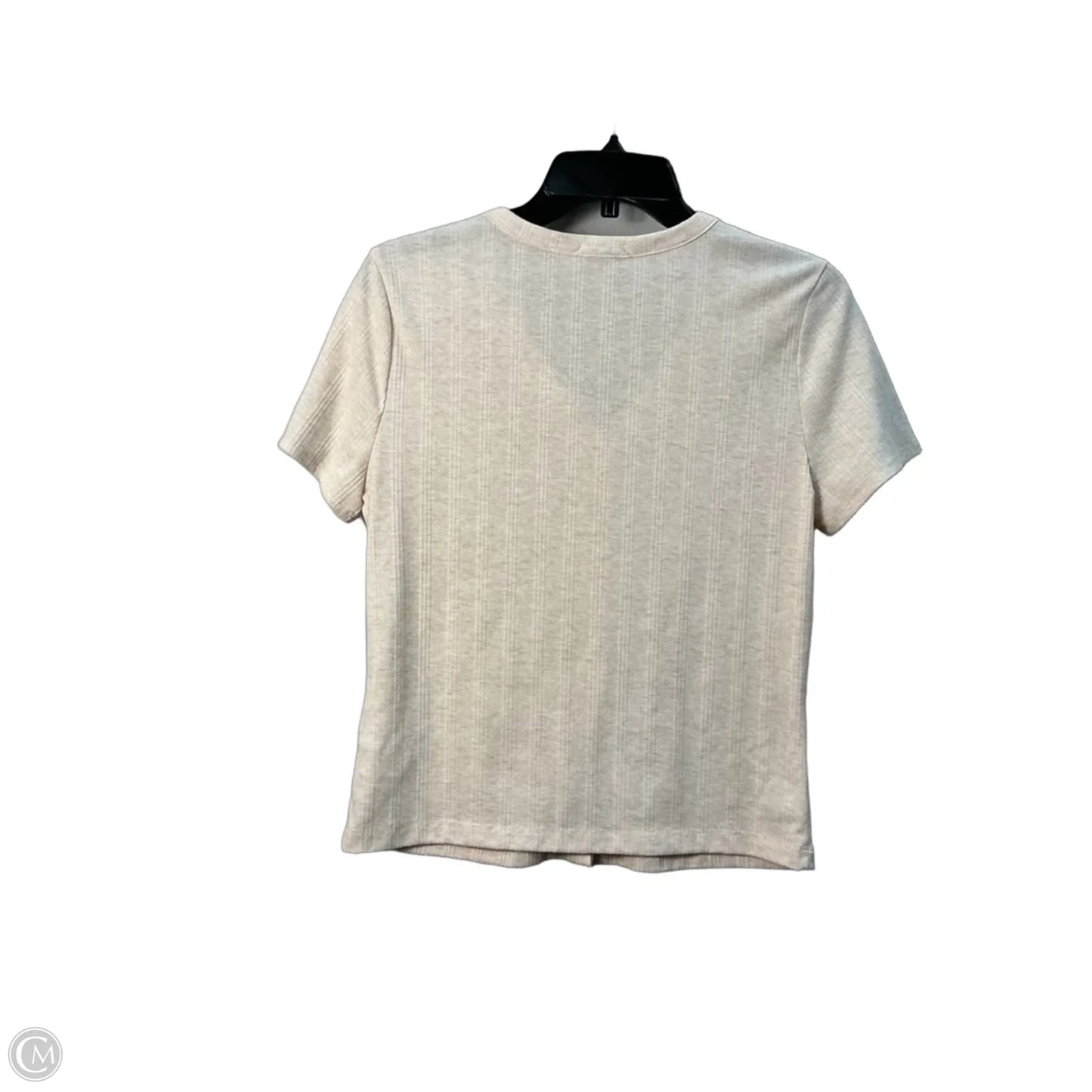 Top Short Sleeve By Evereve In Cream, Size: L