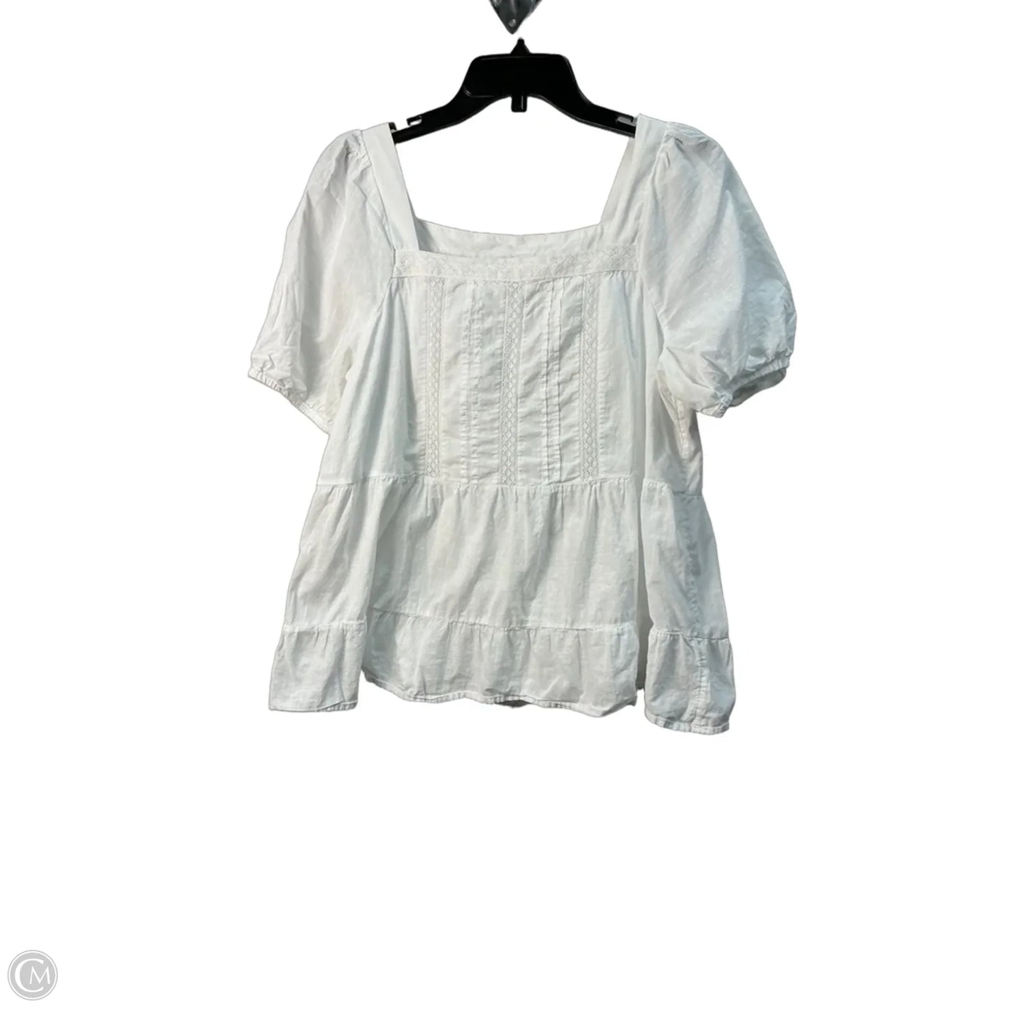 Top Short Sleeve By Loft In White, Size: M