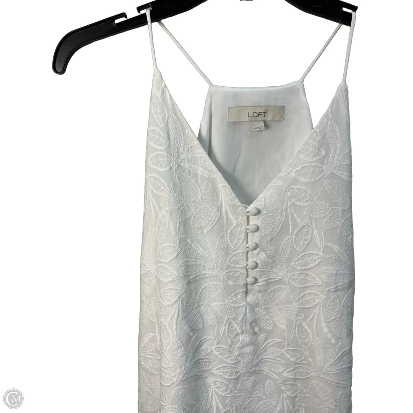 Top Sleeveless By Loft In White, Size: Xs