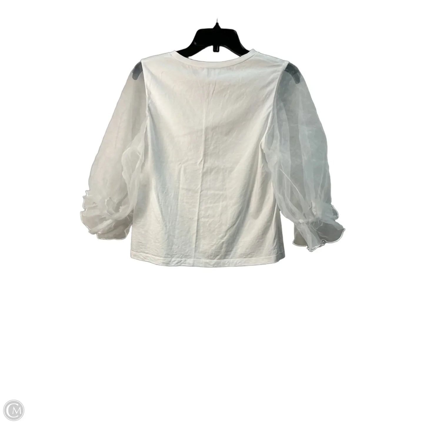 Top Long Sleeve By Zara In White, Size: M
