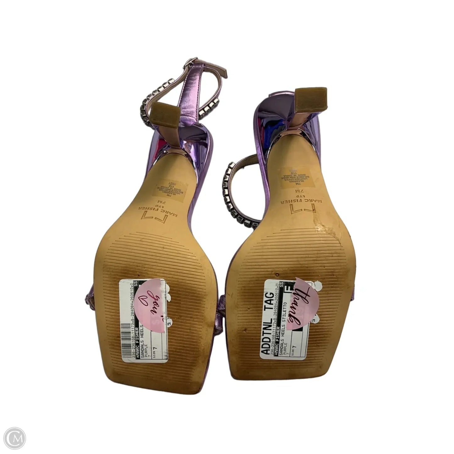 Sandals Heels Stiletto By Marc Fisher In Purple, Size: 7