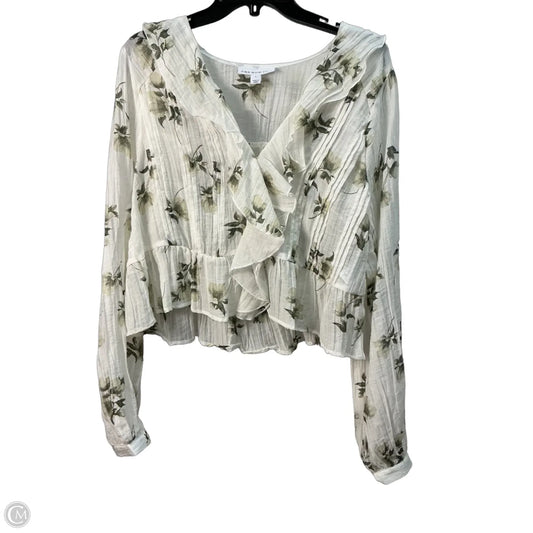 Top Long Sleeve By And Now This In White, Size: L