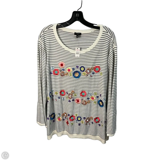 Top Long Sleeve By Talbots In White, Size: 26
