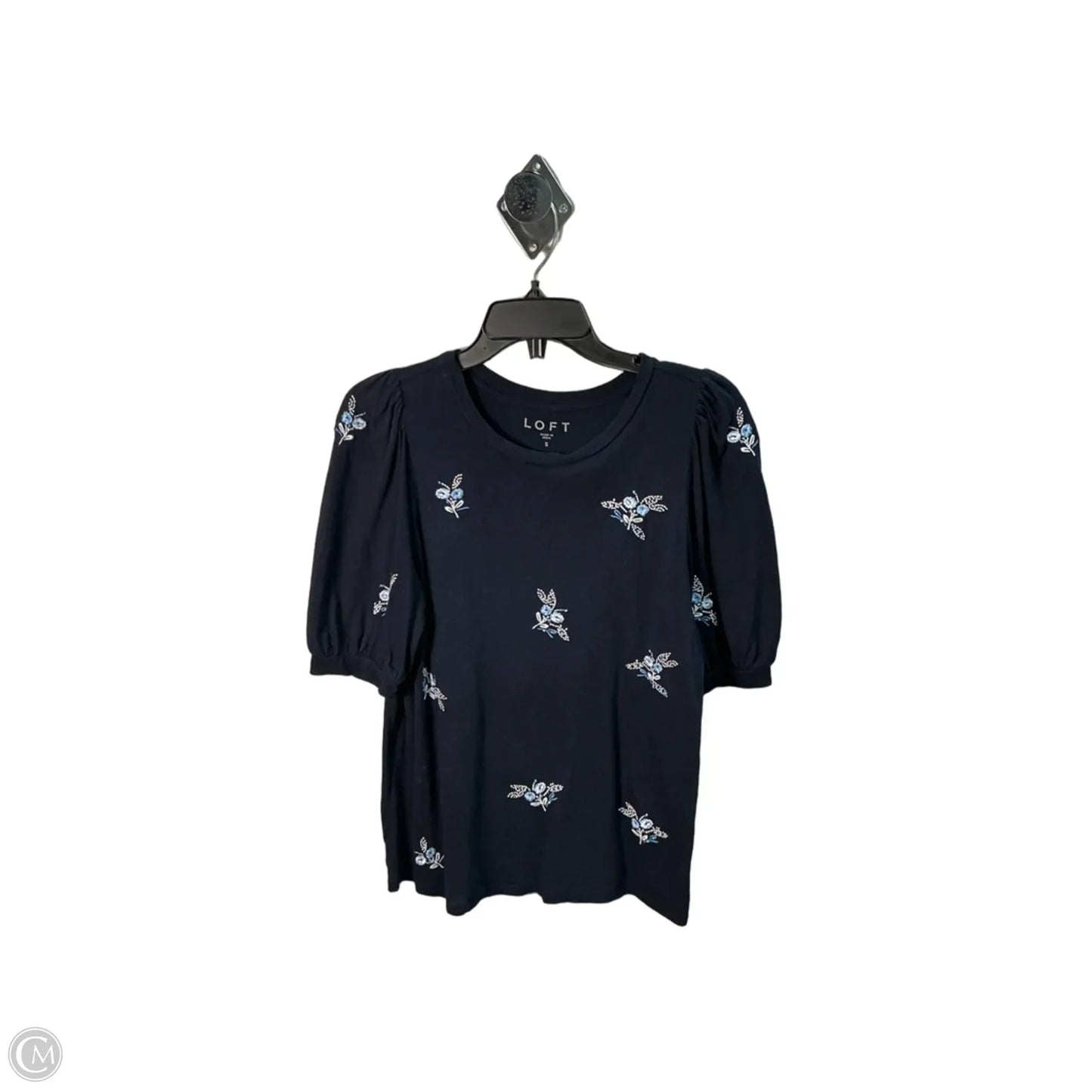 Top Short Sleeve By Loft In Blue, Size: S