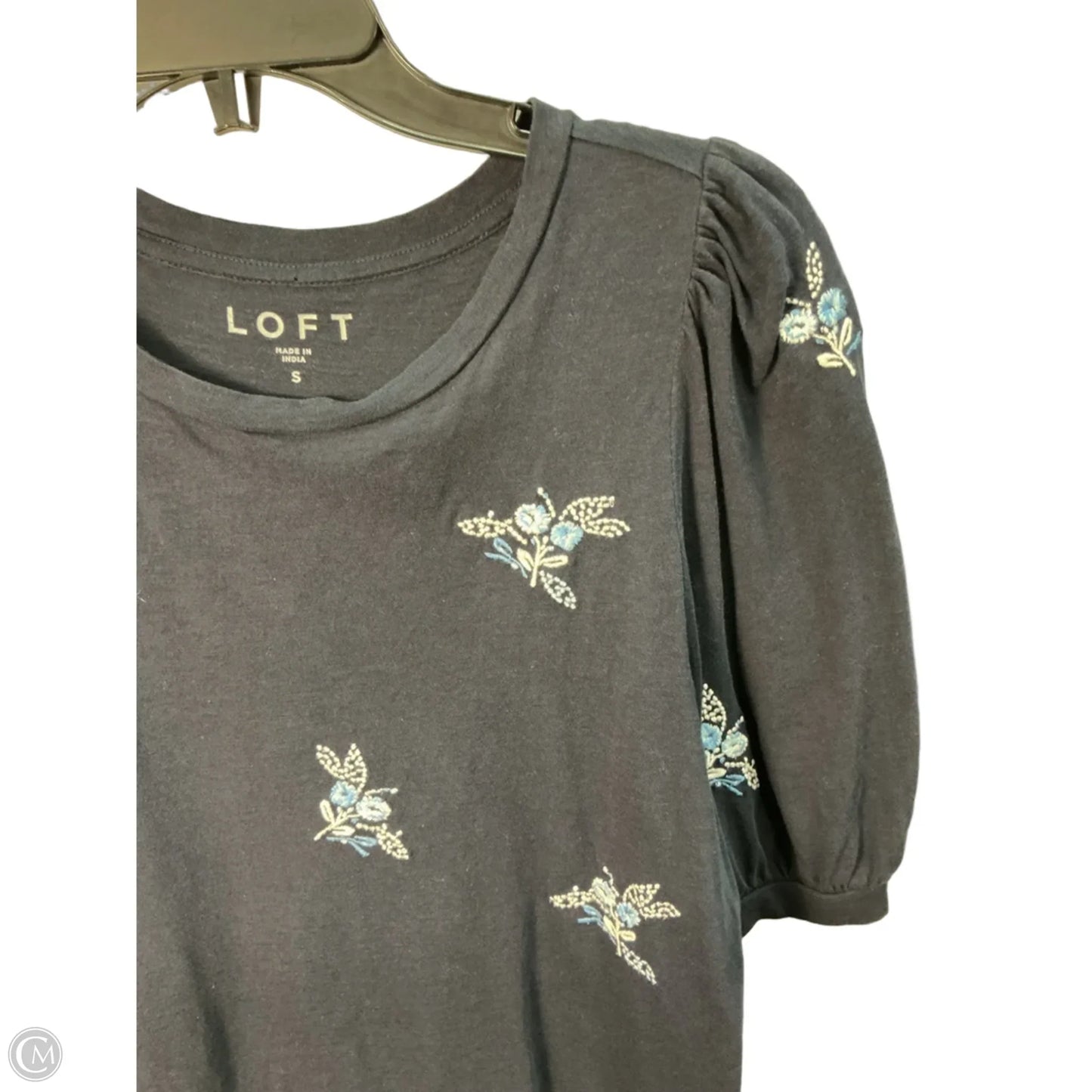 Top Short Sleeve By Loft In Blue, Size: S