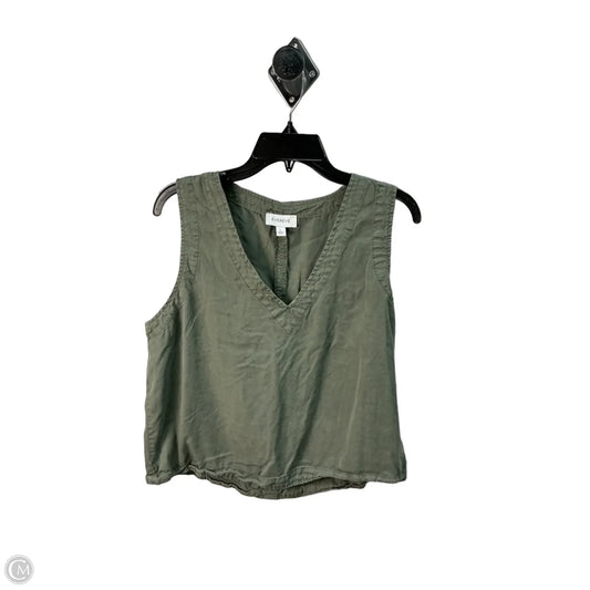 Top Sleeveless By Evereve In Green, Size: L