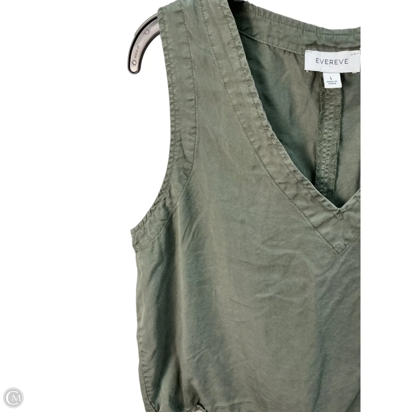 Top Sleeveless By Evereve In Green, Size: L