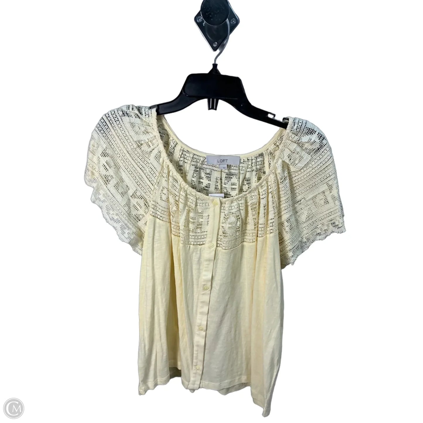 Top Sleeveless By Loft In Yellow, Size: L