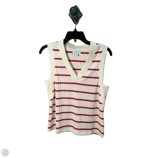 Top Sleeveless By Evereve In Cream & Pink, Size: S