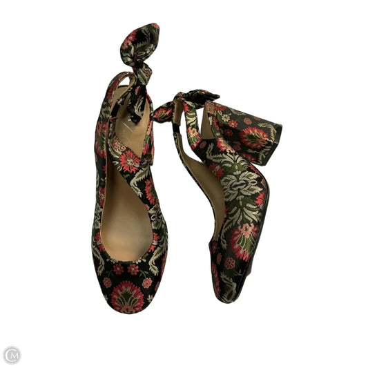 Shoes Heels Block By Anthropologie In Black & Pink, Size: 6