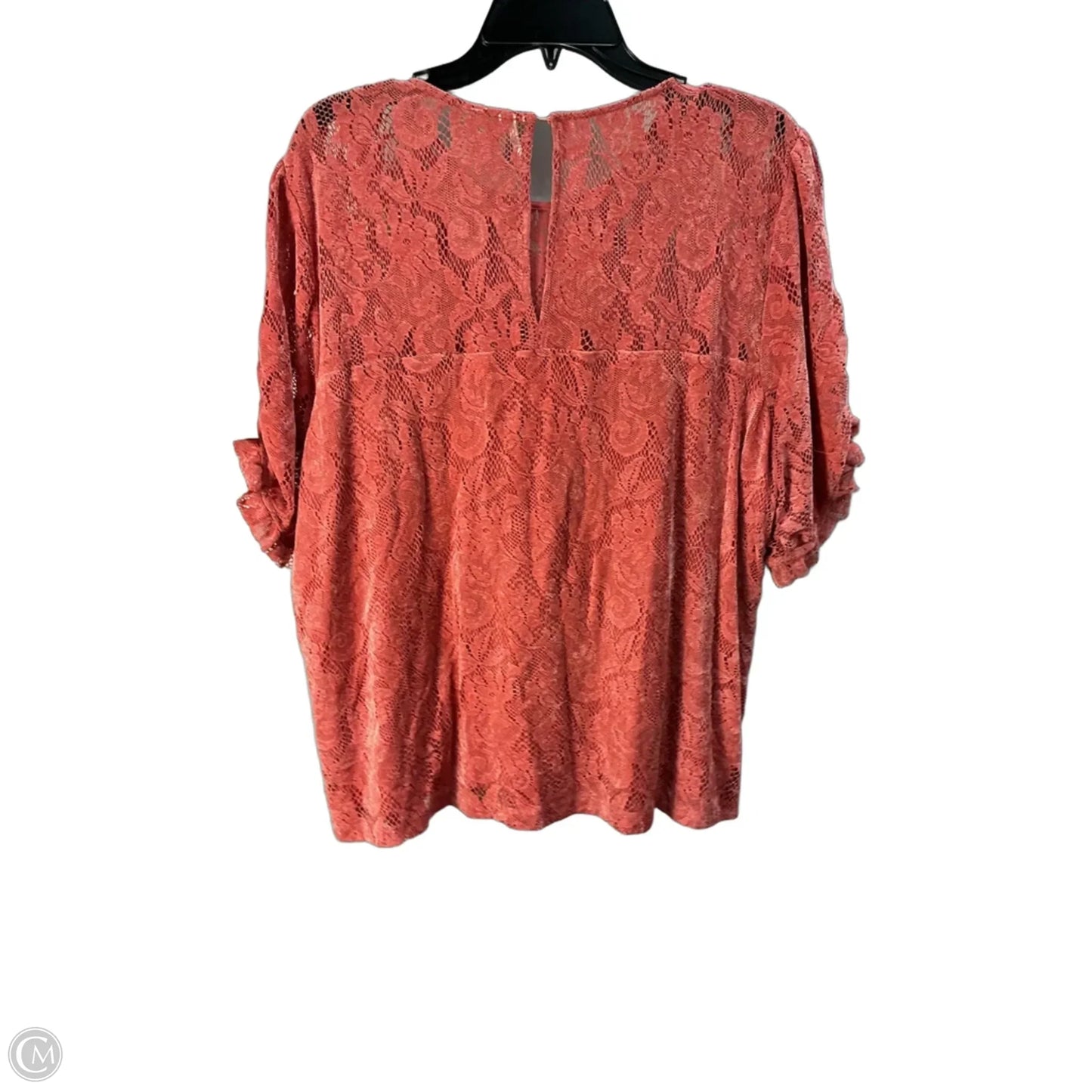Top Short Sleeve By Anthropologie In Beige, Size: Xl