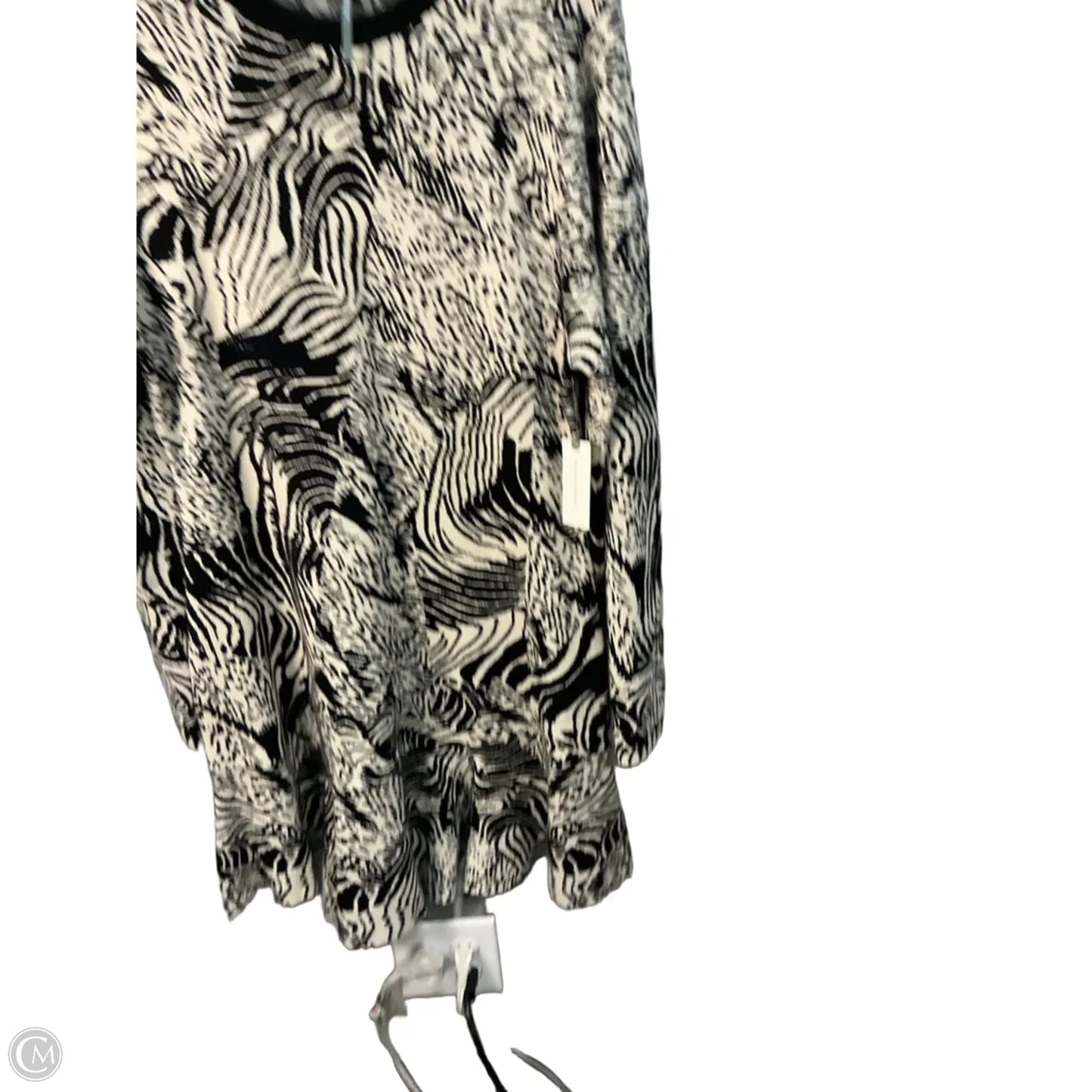 Dress Casual Short By Anthropologie In Black & Cream, Size: L