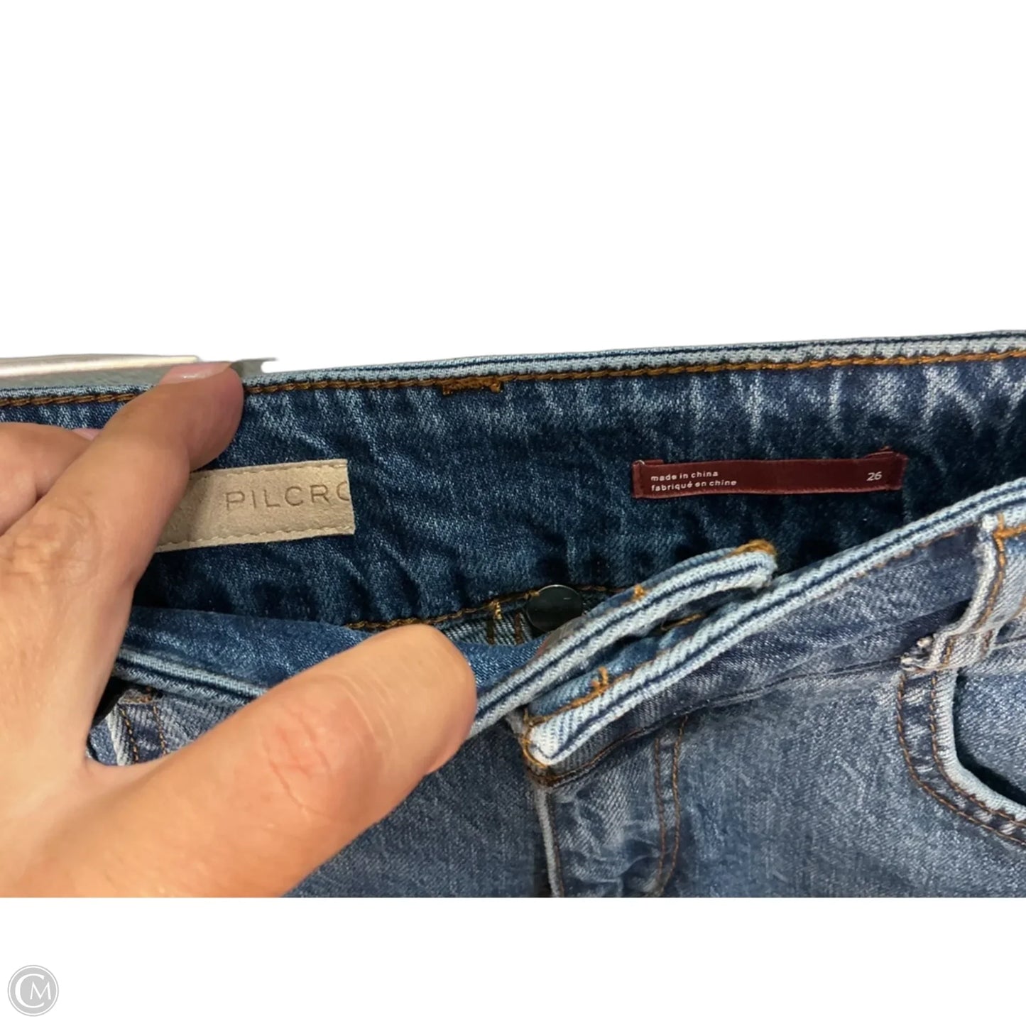 Jeans Flared By Pilcro In Blue Denim, Size: 2