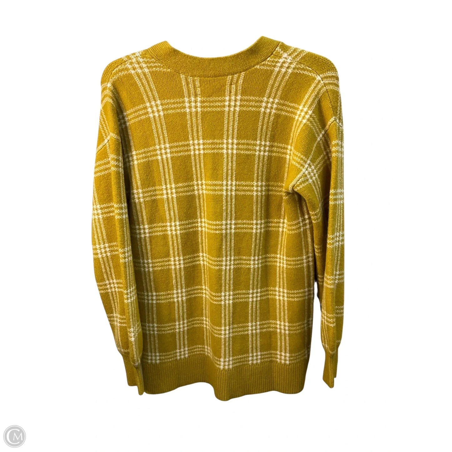 Sweater Cardigan By Loft In Yellow, Size: Xs