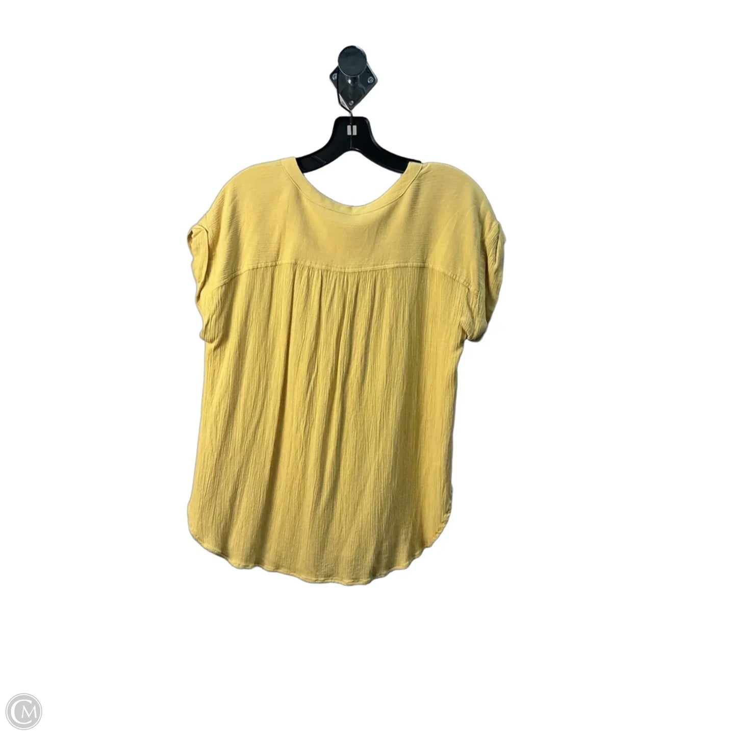 Top Short Sleeve By Loft In Yellow, Size: S