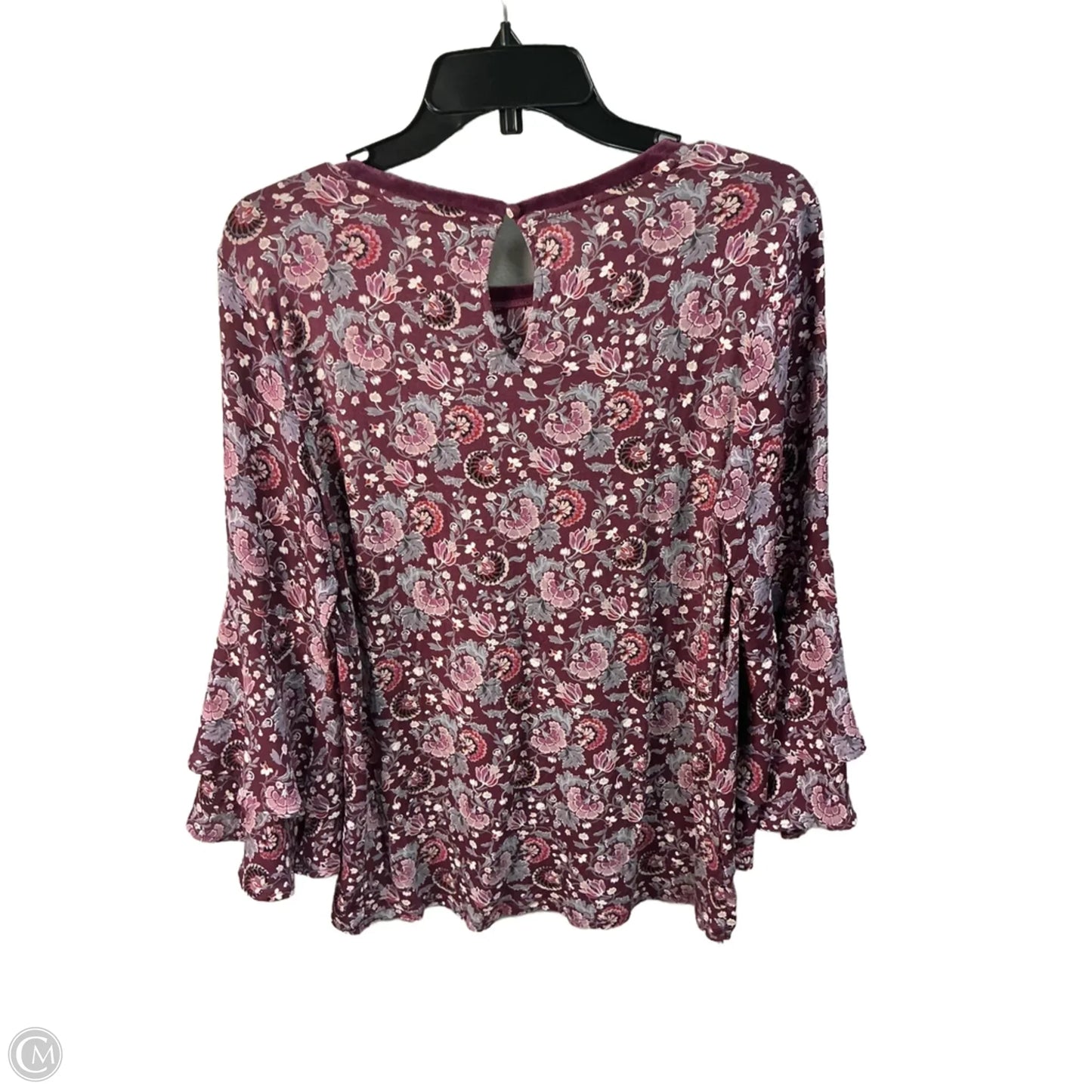 Top Long Sleeve By Loft In Purple, Size: M