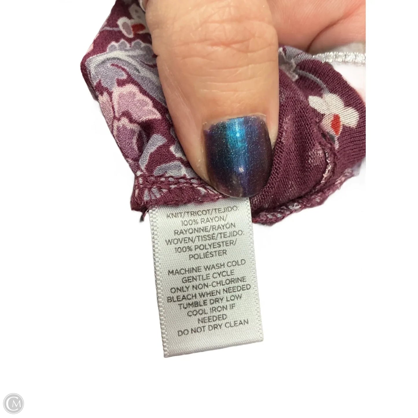 Top Long Sleeve By Loft In Purple, Size: M