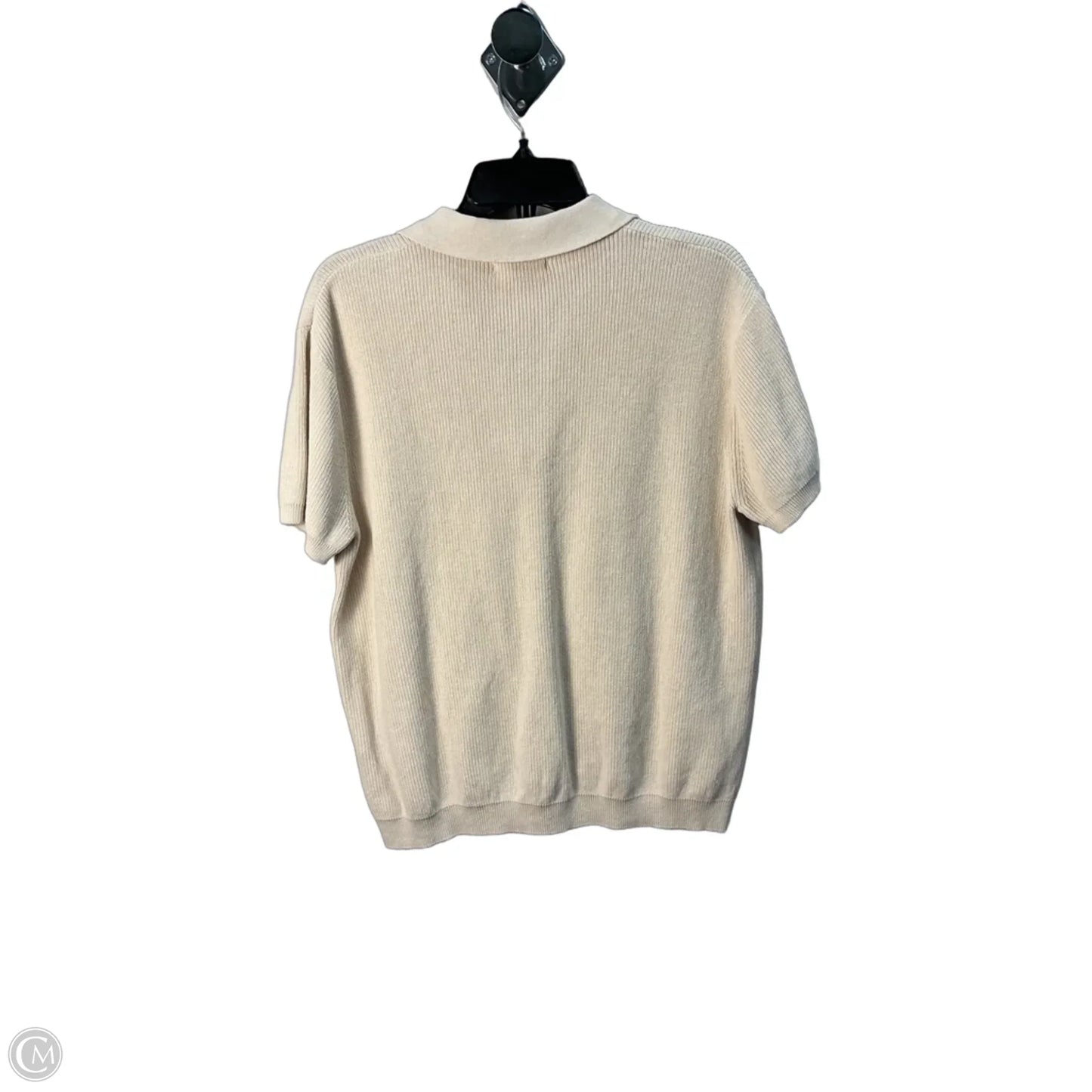 Top Short Sleeve By Zara In Cream, Size: M