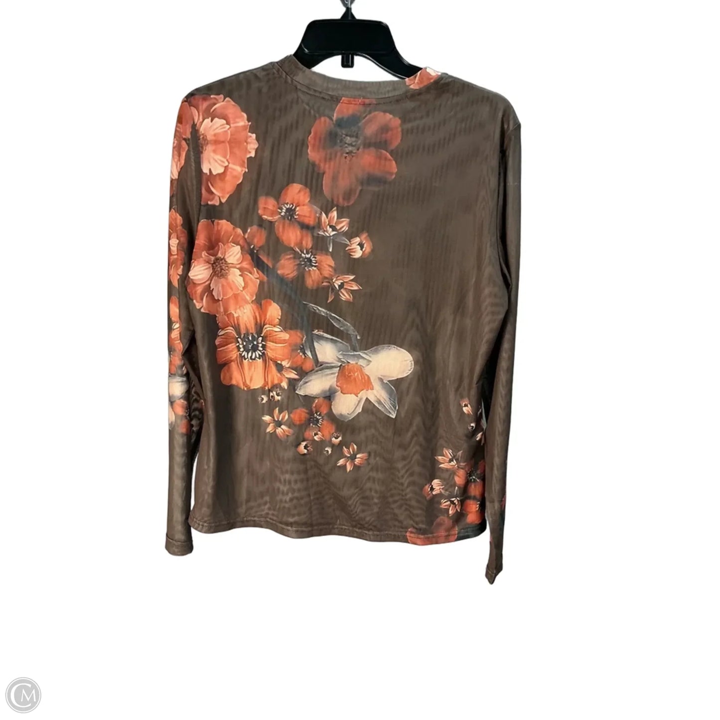Top Long Sleeve By Clothes Mentor In Brown, Size: L