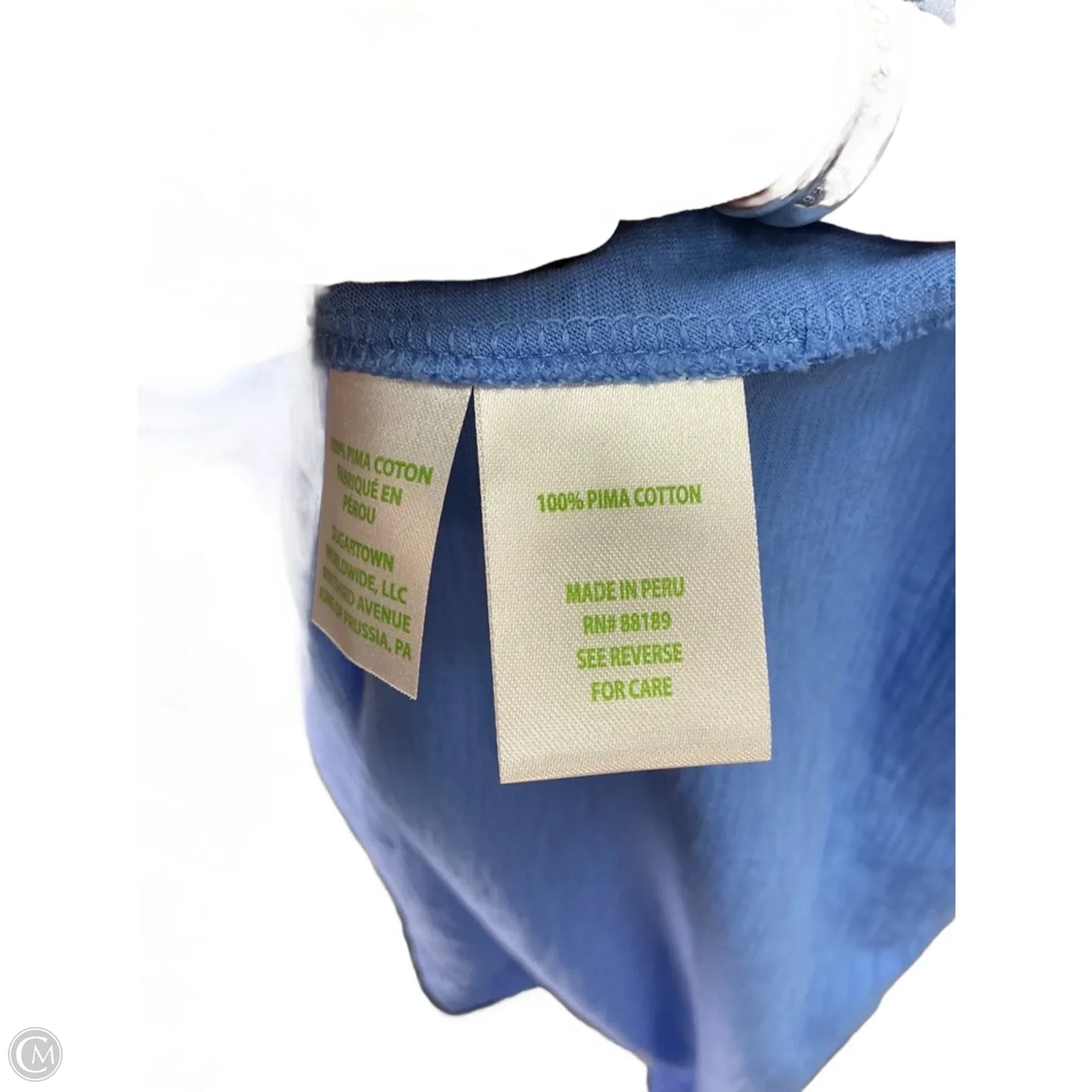 Top Short Sleeve Designer By Lilly Pulitzer In Blue, Size: Xl