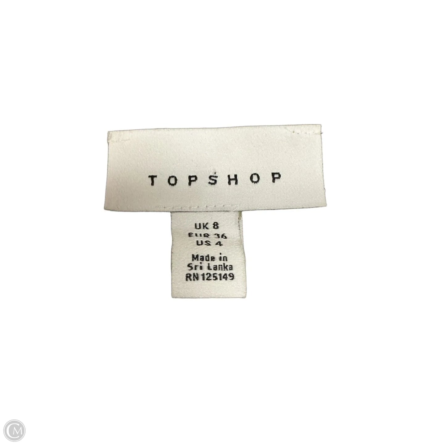 Top Short Sleeve By Top Shop In Chartreuse, Size: S