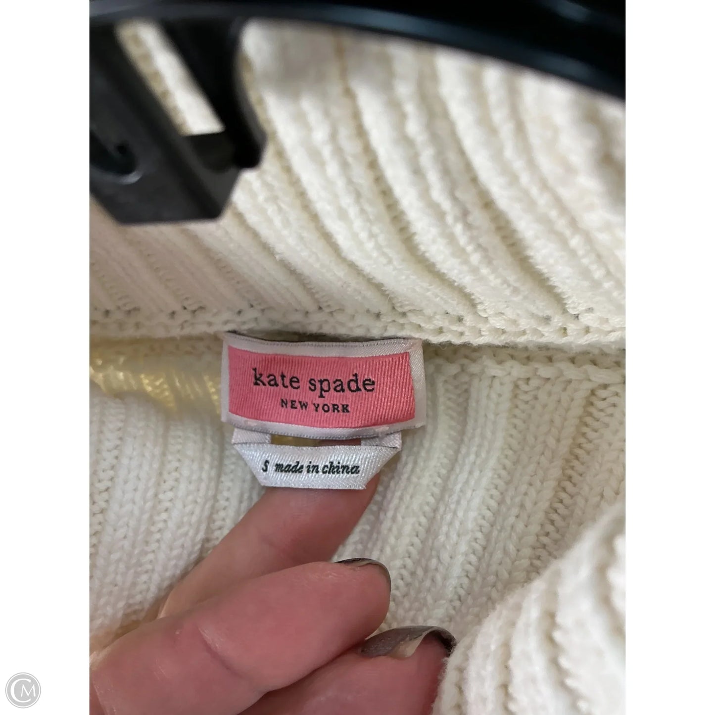 Sweater Designer By Kate Spade In Cream, Size: S