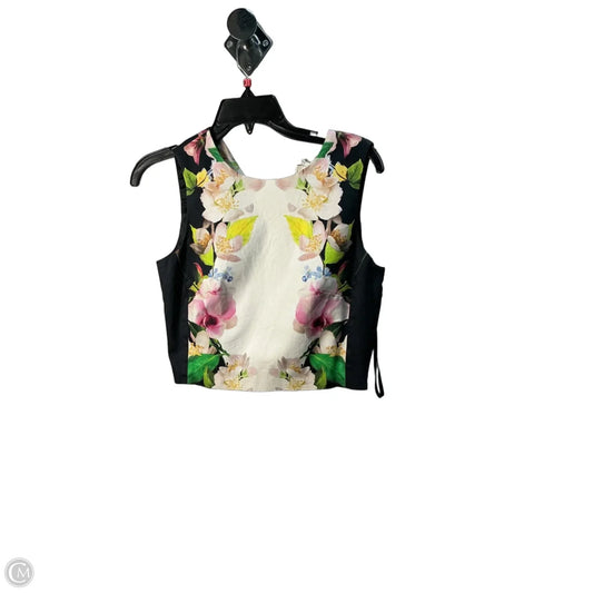 Top Sleeveless By Ted Baker In Floral Print, Size: Xs