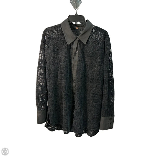 Top Long Sleeve By Free People In Black, Size: S
