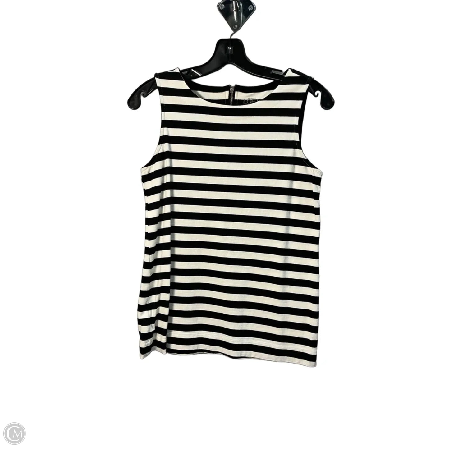 Top Sleeveless By Loft In Striped Pattern, Size: S
