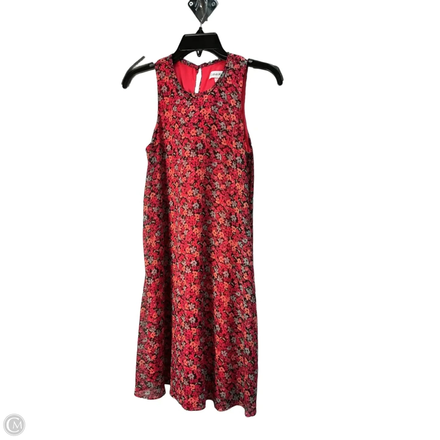 Dress Casual Midi By Calvin Klein In Pink, Size: S