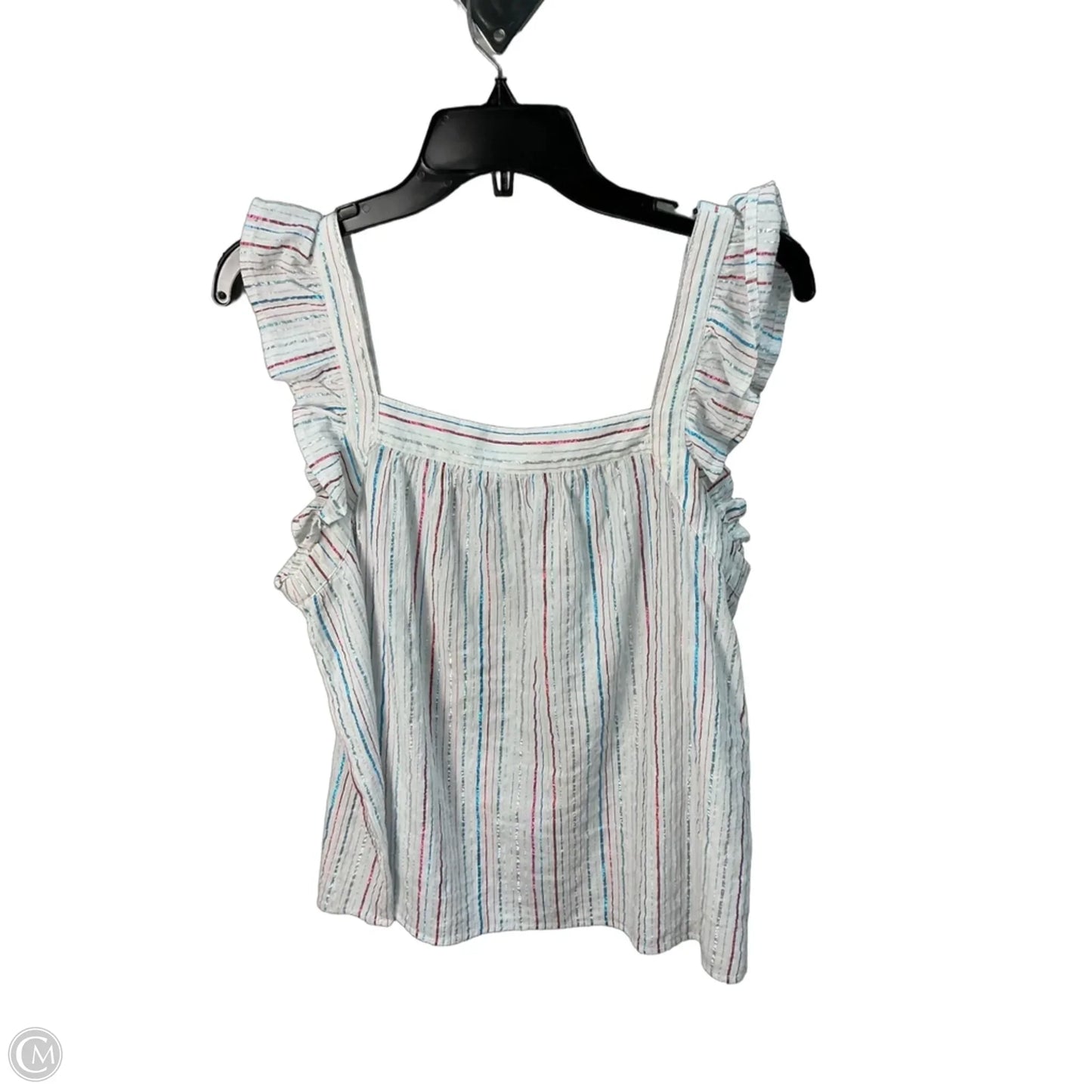 Top Sleeveless By Loft In Striped Pattern, Size: M