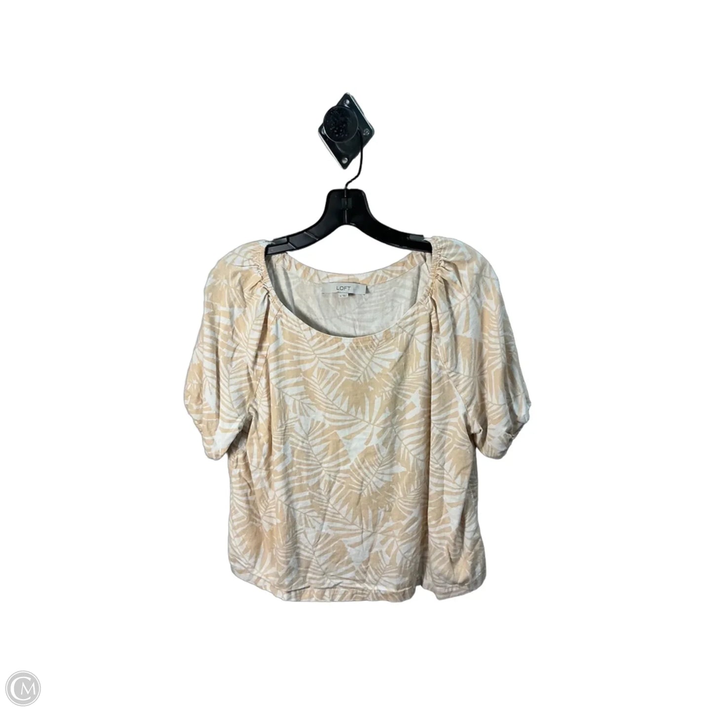 Top Short Sleeve By Loft In Orange, Size: M