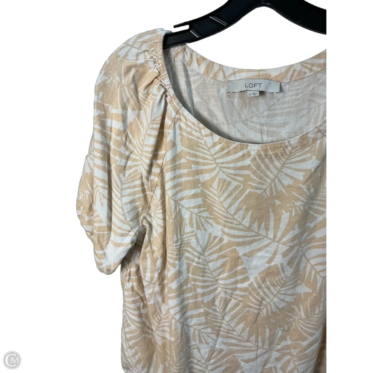 Top Short Sleeve By Loft In Orange, Size: M