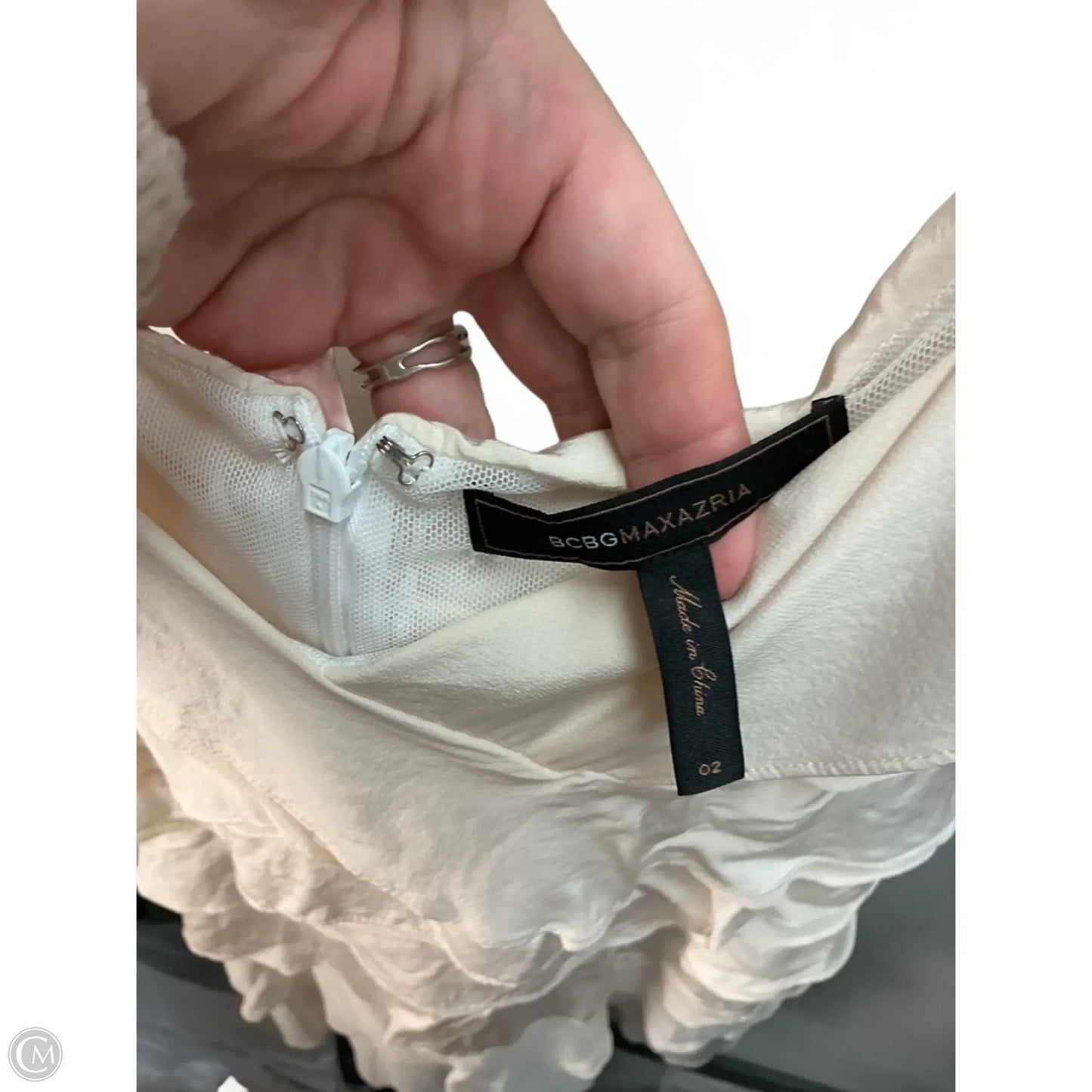 Dress Casual Short By Bcbgmaxazria In Cream, Size: Xs
