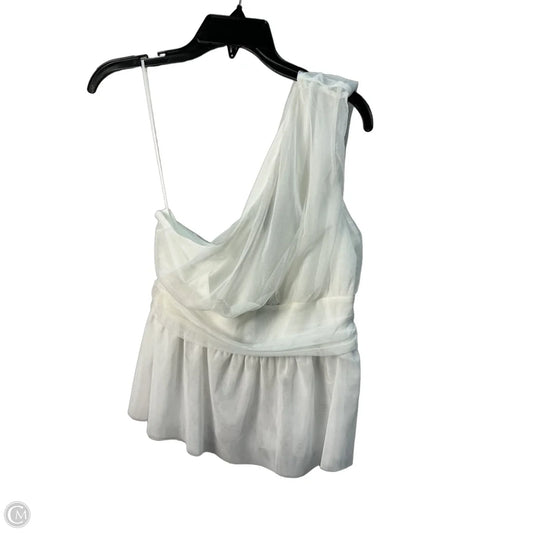 Top Sleeveless By Clothes Mentor In White, Size: M