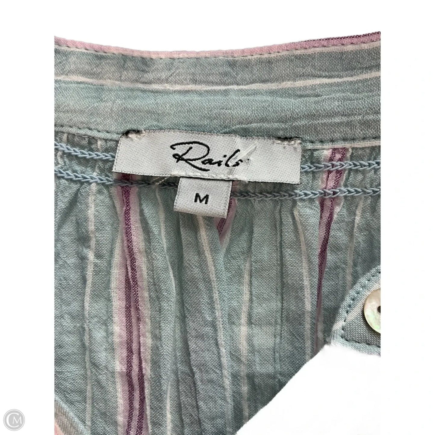 Top Long Sleeve By Rails In Striped Pattern, Size: M