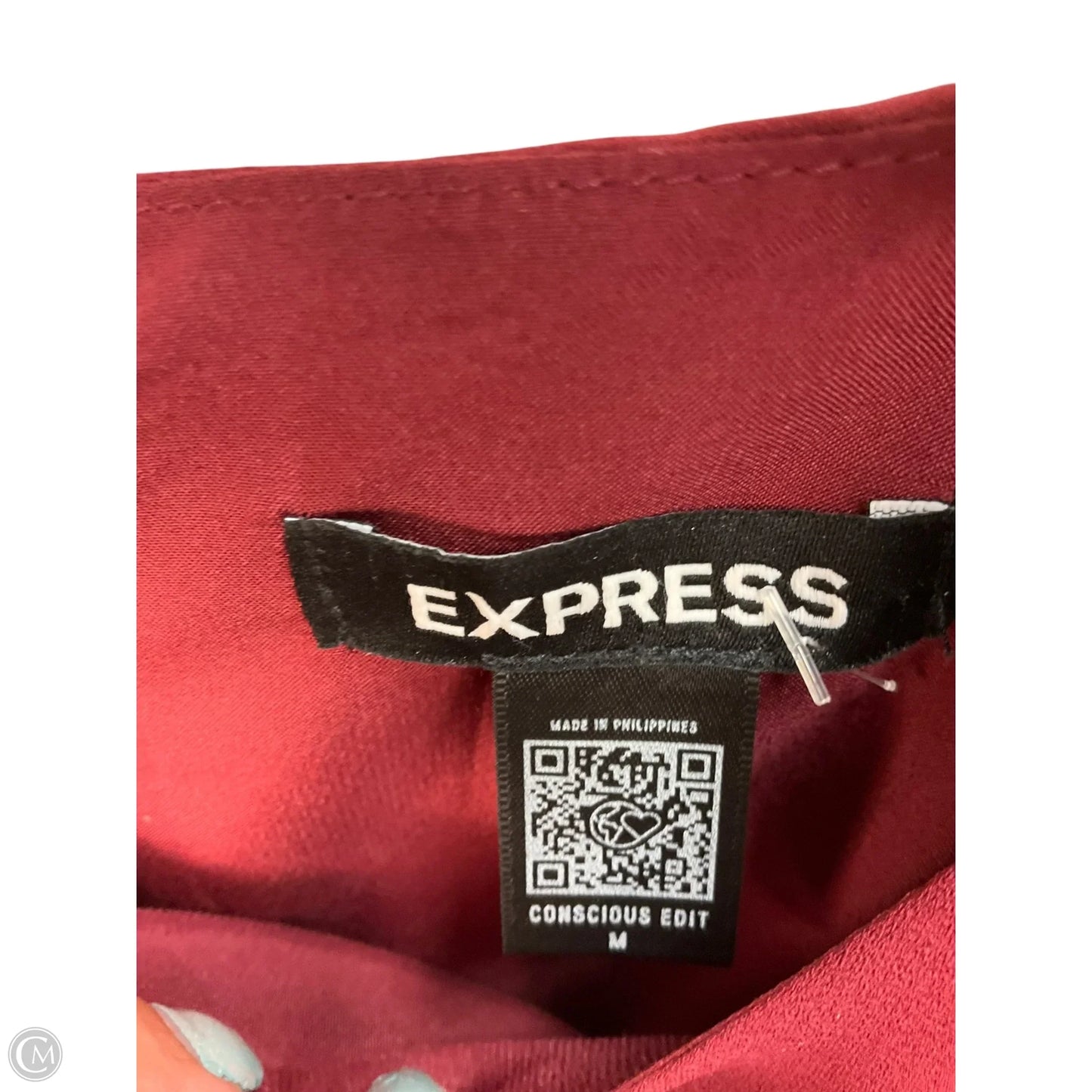 Dress Casual Short By Express In Maroon, Size: M