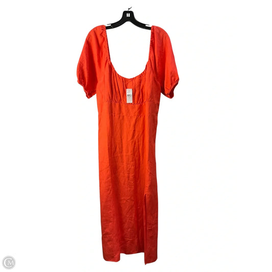 Dress Casual Maxi By Loft In Orange, Size: L