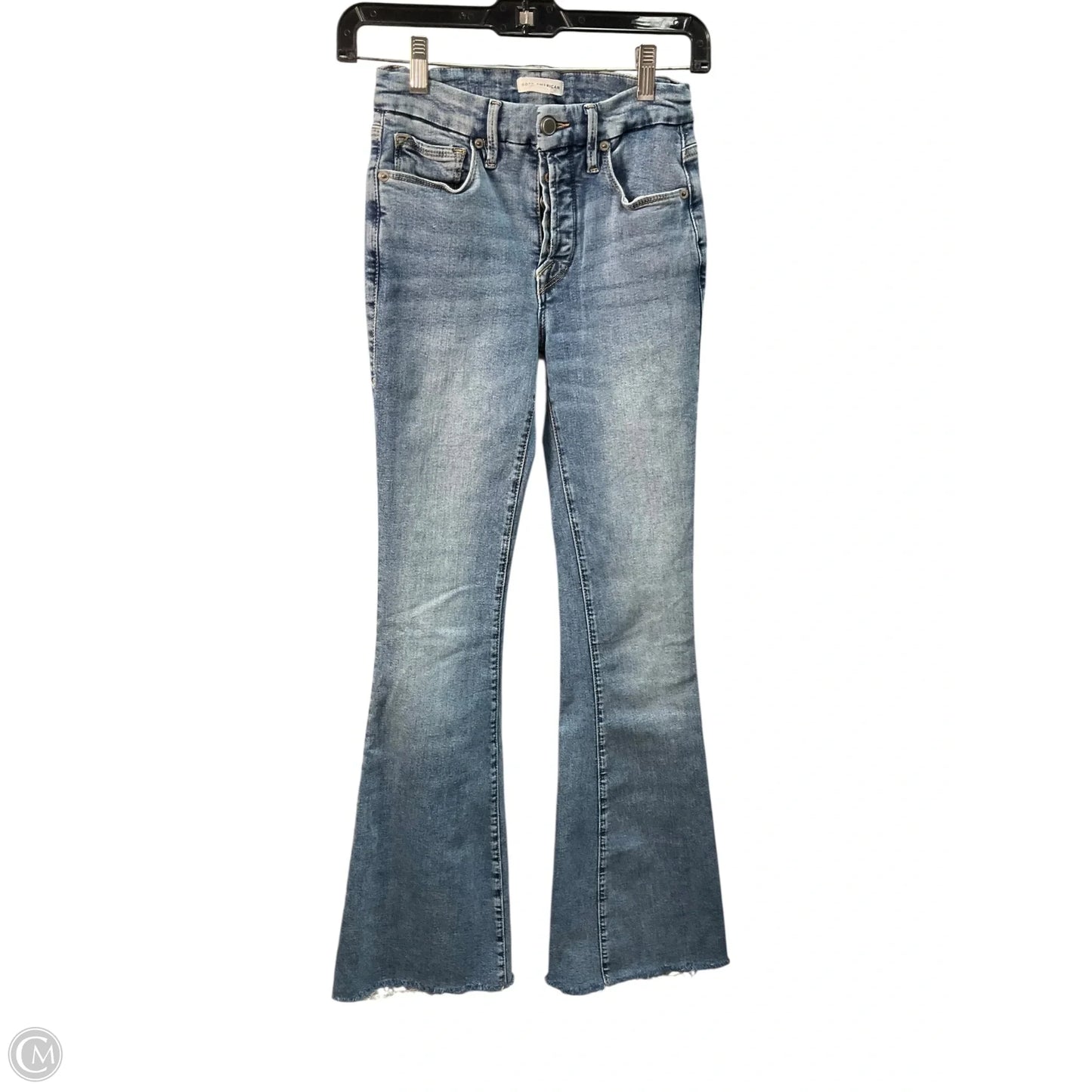 Jeans Flared By Good American In Blue, Size: 2