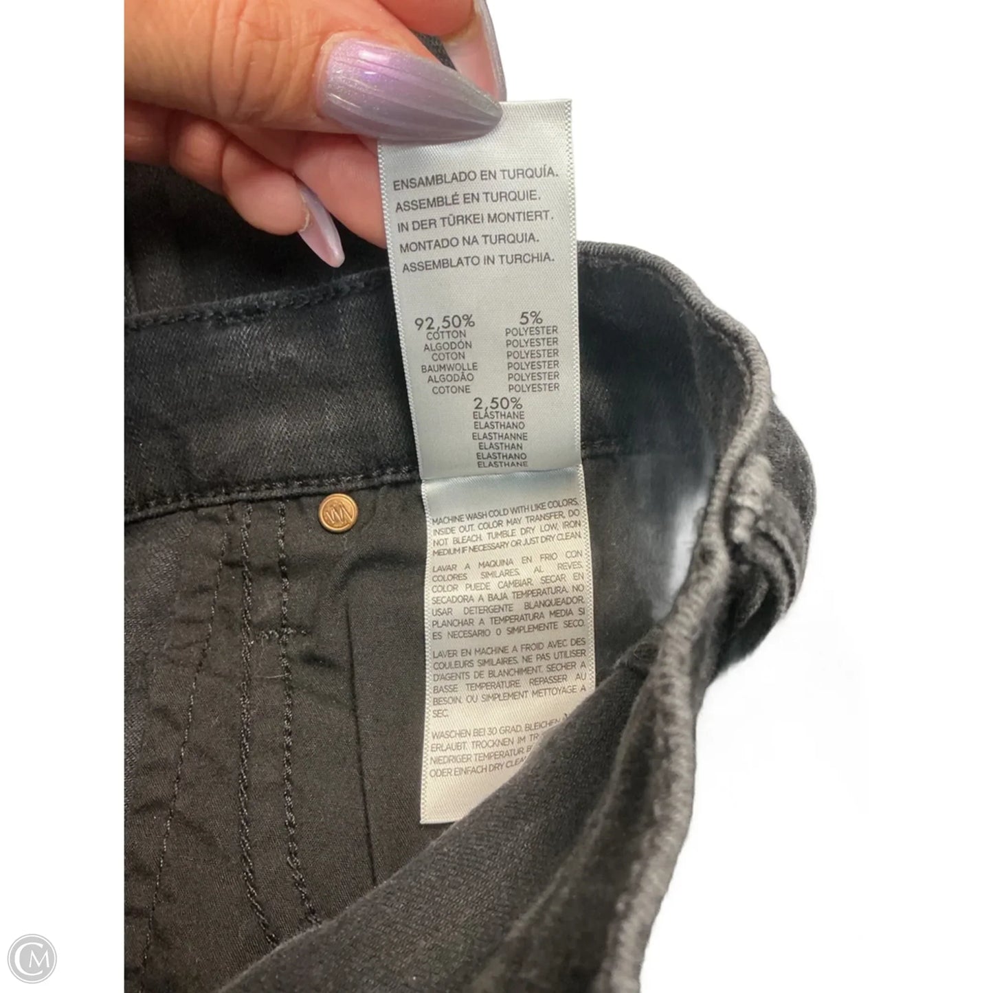 Jeans Cropped By Mother In Black, Size: 4