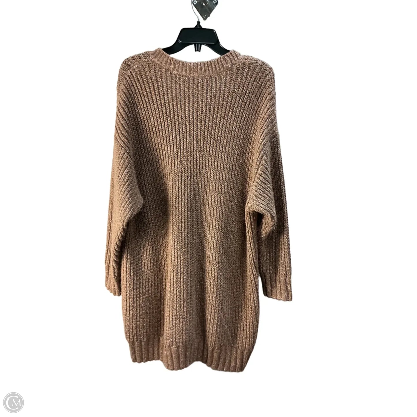 Sweater Cardigan By Falls Creek In Brown, Size: 16