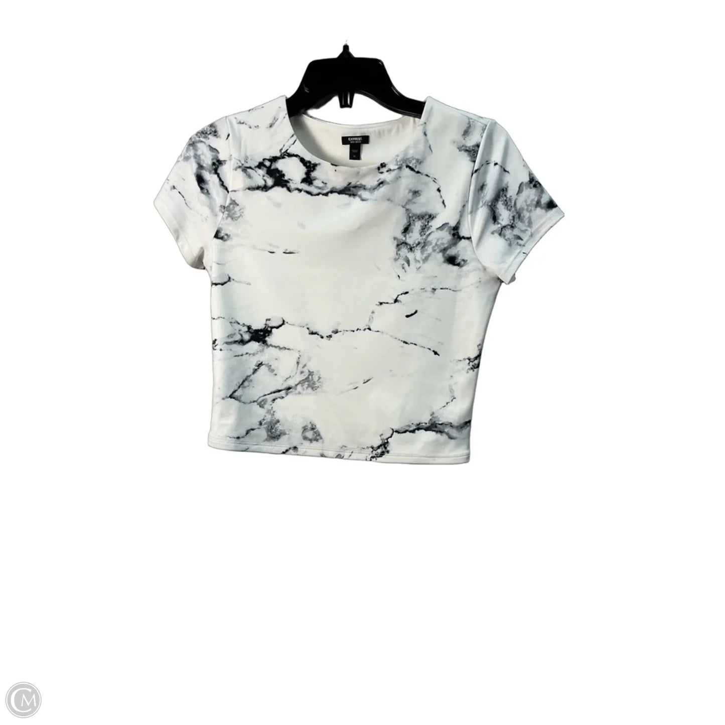 Top Short Sleeve By Express In White, Size: M