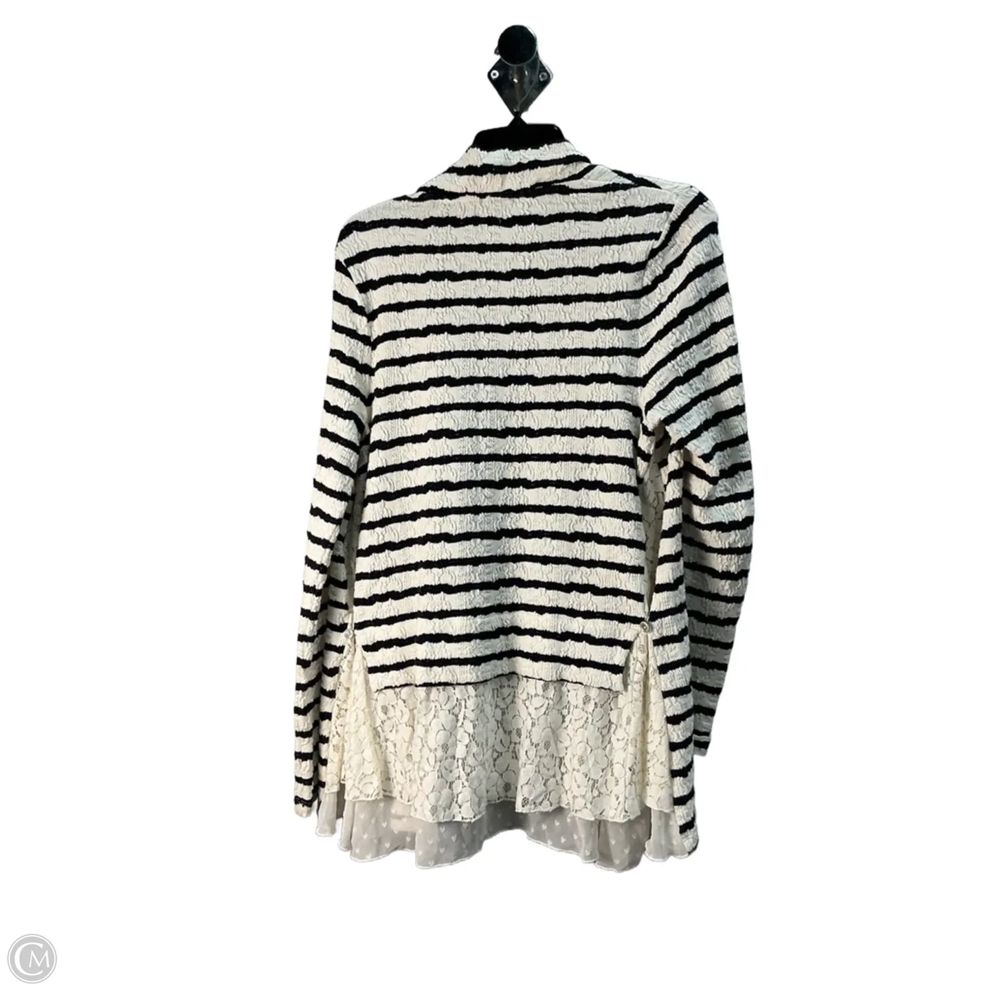 Sweater Cardigan By Anthropologie In Striped Pattern, Size: M