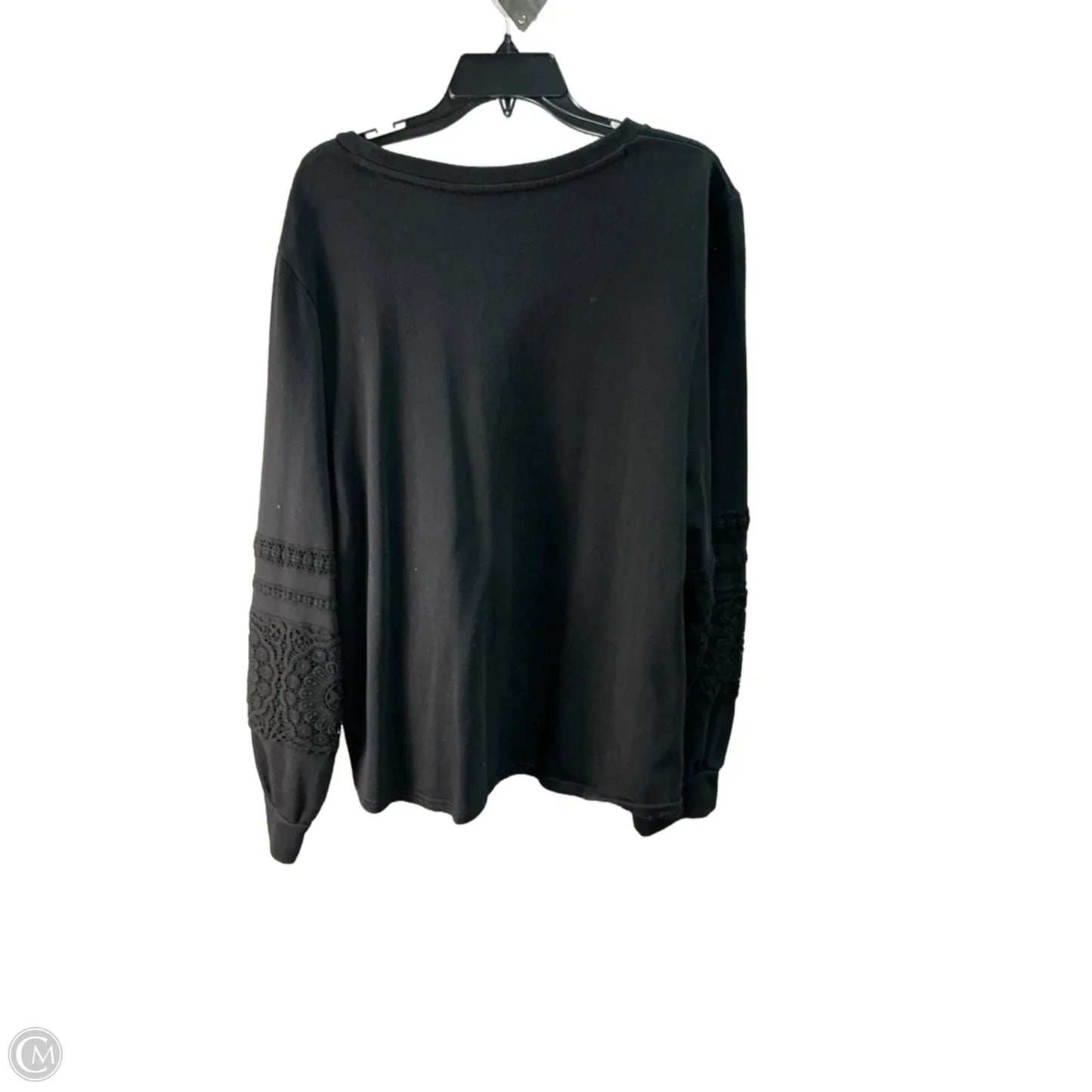 Top Long Sleeve By Chicos In Black, Size: 18