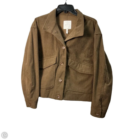 Jacket Shirt By Avec Les Filles In Brown, Size: M
