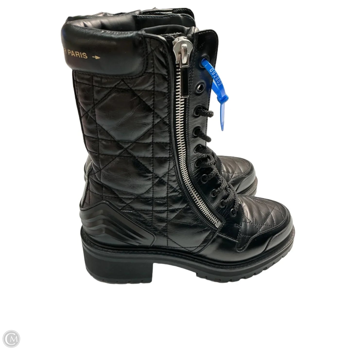 Boots Luxury Designer By Dior In Black, Size: 10