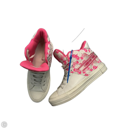 Shoes Luxury Designer By Dior In Pink & White, Size: 9.5